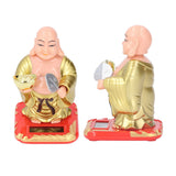 Standing Maitreya Buddha Solar Ornaments Light Energy Sensing Buddha Statue Decoration for Office Home Car Gift Small