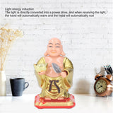 Standing Maitreya Buddha Solar Ornaments Light Energy Sensing Buddha Statue Decoration for Office Home Car Gift Small