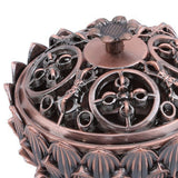 Lotus Incense Burner Zinc Alloy Cone Incense Holder Burner Small Incense Holder Ornaments for Home Decoration Brown