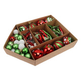 Christmas Tree Ornaments Assorted Set Lightweight Electroplated Christmas Tree Hanging Balls Pendants Set for Home Garden D - Front View