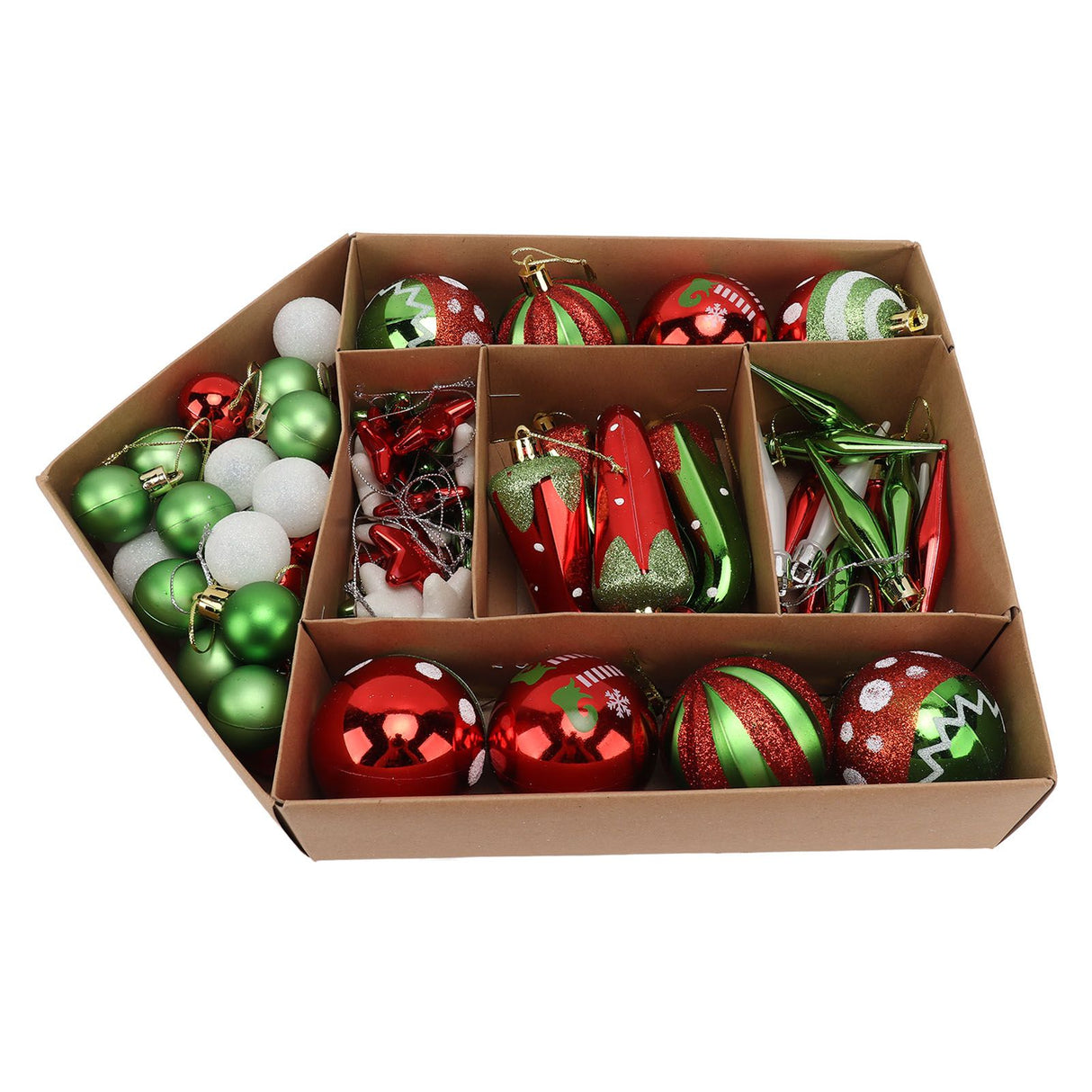 Christmas Tree Ornaments Assorted Set Lightweight Electroplated Christmas Tree Hanging Balls Pendants Set for Home Garden D