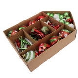 Christmas Tree Ornaments Assorted Set Lightweight Electroplated Christmas Tree Hanging Balls Pendants Set for Home Garden D