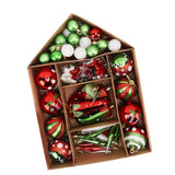 Christmas Tree Ornaments Assorted Set Lightweight Electroplated Christmas Tree Hanging Balls Pendants Set for Home Garden D