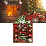 Christmas Tree Ornaments Assorted Set Lightweight Electroplated Christmas Tree Hanging Balls Pendants Set for Home Garden D