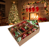 Christmas Tree Ornaments Assorted Set Lightweight Electroplated Christmas Tree Hanging Balls Pendants Set for Home Garden D - Extra Image