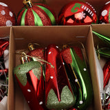 Christmas Tree Ornaments Assorted Set Lightweight Electroplated Christmas Tree Hanging Balls Pendants Set for Home Garden D