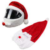 Christmas Helmet Cover Plush Scratch Proof Motorcycle Helmet Hat for Entertainment Decoration