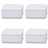 Carbon Steel Furniture Risers Self Adhesive Furniture Lift Anti Slip Low Noise Bed Lifter with Felt Pad for Sofa Couch White