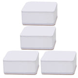 Carbon Steel Furniture Risers Self Adhesive Furniture Lift Anti Slip Low Noise Bed Lifter with Felt Pad for Sofa Couch White