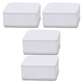 Carbon Steel Furniture Risers Self Adhesive Furniture Lift Anti Slip Low Noise Bed Lifter with Felt Pad for Sofa Couch White