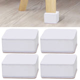 Carbon Steel Furniture Risers Self Adhesive Furniture Lift Anti Slip Low Noise Bed Lifter with Felt Pad for Sofa Couch White