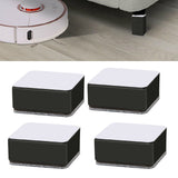 Carbon Steel Furniture Risers Self Adhesive Furniture Lift Anti Slip Low Noise Bed Lifter with Felt Pad for Sofa Couch Black