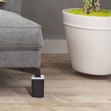 Carbon Steel Furniture Risers Self Adhesive Furniture Lift Anti Slip Low Noise Bed Lifter with Felt Pad for Sofa Couch Black - Extra Image