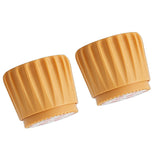2Pcs Wall Bed Stopper Anti Collision ABS Punch Free Rotatable Mute Bed Anti Shake Tool for Home Yellow Small