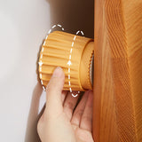 2Pcs Wall Bed Stopper Anti Collision ABS Punch Free Rotatable Mute Bed Anti Shake Tool for Home Yellow Small