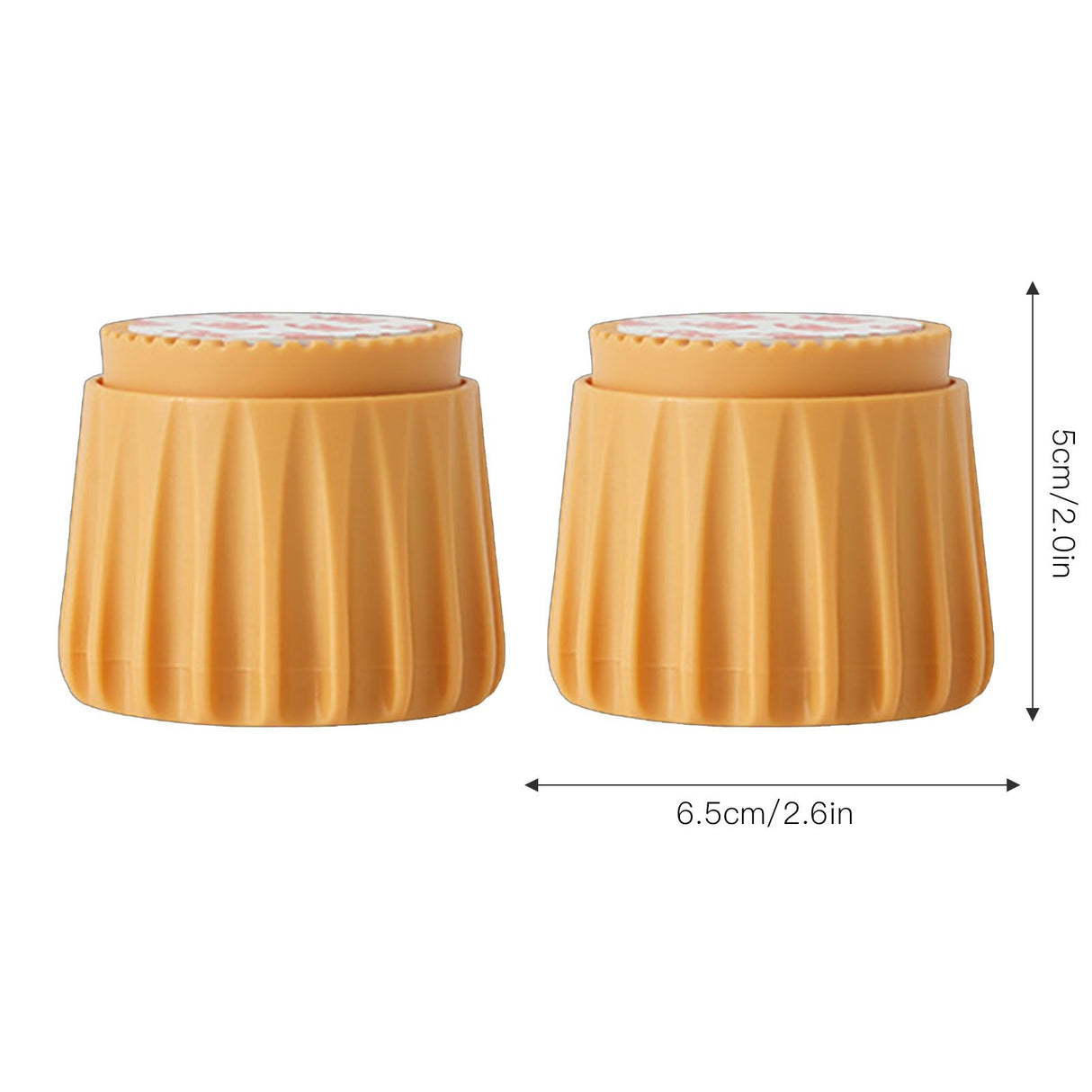 2Pcs Wall Bed Stopper Anti Collision ABS Punch Free Rotatable Mute Bed Anti Shake Tool for Home Yellow Small