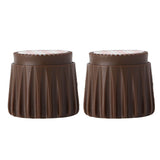2Pcs Wall Bed Stopper Anti Collision ABS Punch Free Rotatable Mute Bed Anti Shake Tool for Home Brown Small