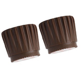 2Pcs Wall Bed Stopper Anti Collision ABS Punch Free Rotatable Mute Bed Anti Shake Tool for Home Brown Small - Top-Down View
