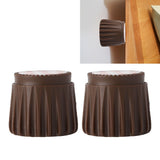 2Pcs Wall Bed Stopper Anti Collision ABS Punch Free Rotatable Mute Bed Anti Shake Tool for Home Brown Small - 45-Degree Angle