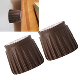 2Pcs Wall Bed Stopper Anti Collision ABS Punch Free Rotatable Mute Bed Anti Shake Tool for Home Brown Small