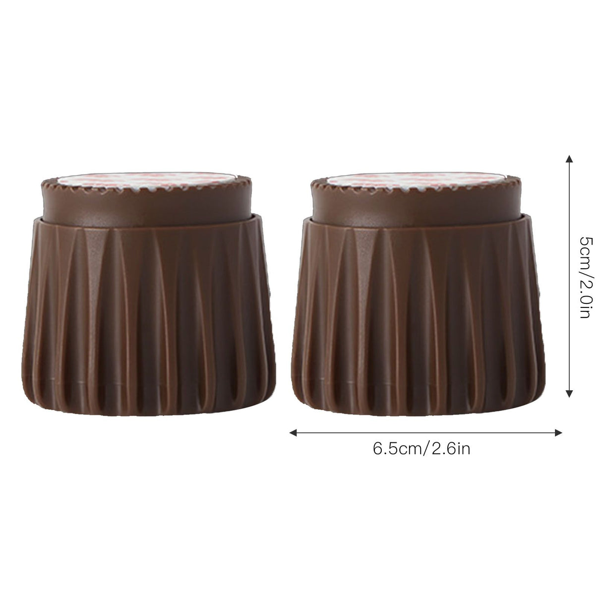 2Pcs Wall Bed Stopper Anti Collision ABS Punch Free Rotatable Mute Bed Anti Shake Tool for Home Brown Small