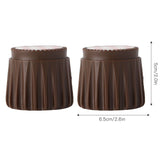 2Pcs Wall Bed Stopper Anti Collision ABS Punch Free Rotatable Mute Bed Anti Shake Tool for Home Brown Small