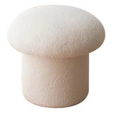 Sofa Bench Simple Modern Elastic Comfortable Soft Round Pine Wooden Foot Stool for Home Decoration White