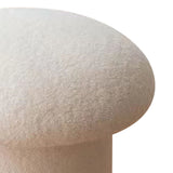 Sofa Bench Simple Modern Elastic Comfortable Soft Round Pine Wooden Foot Stool for Home Decoration White