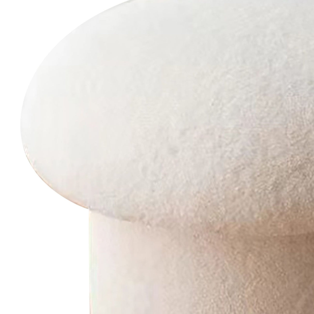 Sofa Bench Simple Modern Elastic Comfortable Soft Round Pine Wooden Foot Stool for Home Decoration White