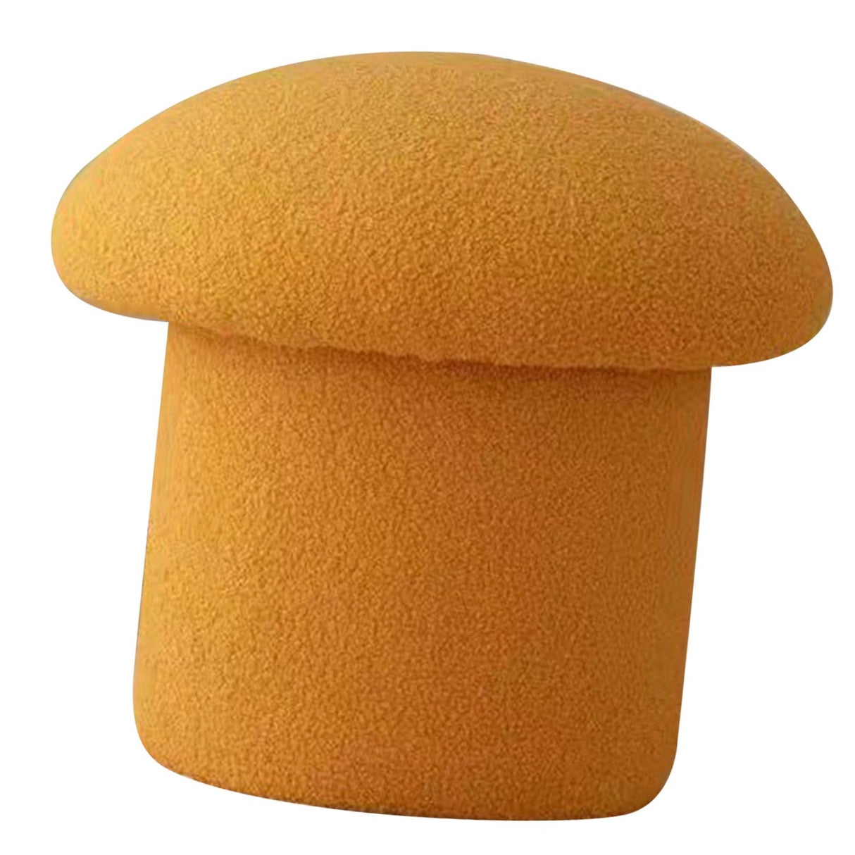 Sofa Bench Simple Modern Elastic Comfortable Soft Round Pine Wooden Foot Stool for Home Decoration Yellow