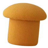 Sofa Bench Simple Modern Elastic Comfortable Soft Round Pine Wooden Foot Stool for Home Decoration Yellow