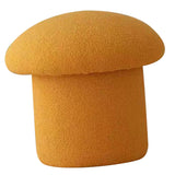 Sofa Bench Simple Modern Elastic Comfortable Soft Round Pine Wooden Foot Stool for Home Decoration Yellow - Top-Down View