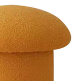 Sofa Bench Simple Modern Elastic Comfortable Soft Round Pine Wooden Foot Stool for Home Decoration Yellow
