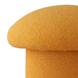Sofa Bench Simple Modern Elastic Comfortable Soft Round Pine Wooden Foot Stool for Home Decoration Yellow - Extra Image