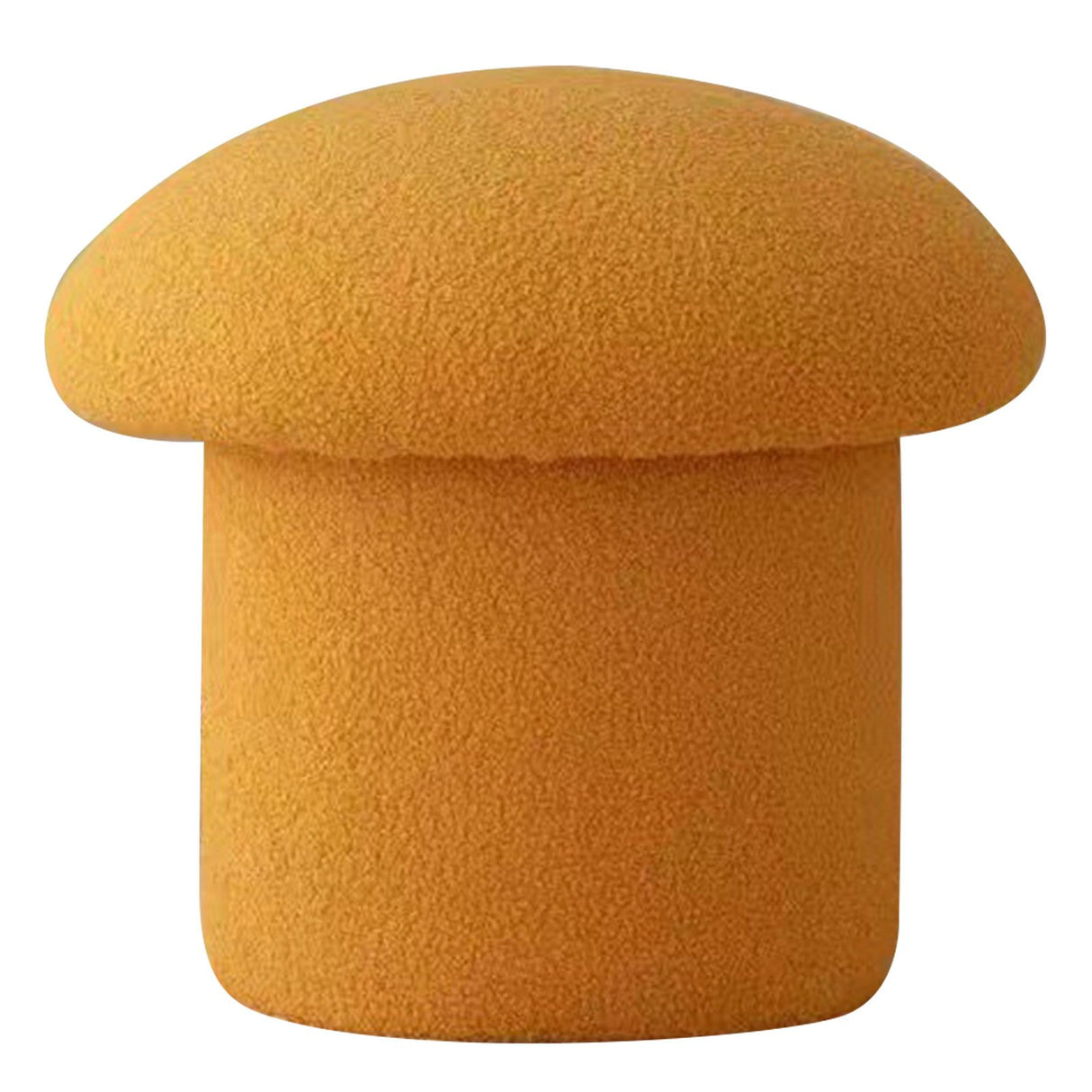Sofa Bench Simple Modern Elastic Comfortable Soft Round Pine Wooden Foot Stool for Home Decoration Yellow