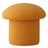 Sofa Bench Simple Modern Elastic Comfortable Soft Round Pine Wooden Foot Stool for Home Decoration Yellow - Extra Image