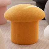 Sofa Bench Simple Modern Elastic Comfortable Soft Round Pine Wooden Foot Stool for Home Decoration Yellow - Extra Image