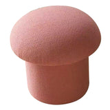 Sofa Bench Simple Modern Elastic Comfortable Soft Round Pine Wooden Foot Stool for Home Decoration Pink