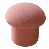 Sofa Bench Simple Modern Elastic Comfortable Soft Round Pine Wooden Foot Stool for Home Decoration Pink - Top-Down View
