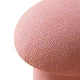 Sofa Bench Simple Modern Elastic Comfortable Soft Round Pine Wooden Foot Stool for Home Decoration Pink