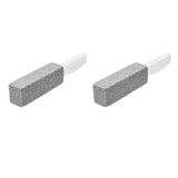 2pcs Pumice Stone Toilet Bowl Cleaner Efficient Toilet Bowl Cleaner Brush with Curved PP Handlee for Tiles BBQ Grills - Front View