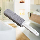 2pcs Pumice Stone Toilet Bowl Cleaner Efficient Toilet Bowl Cleaner Brush with Curved PP Handlee for Tiles BBQ Grills