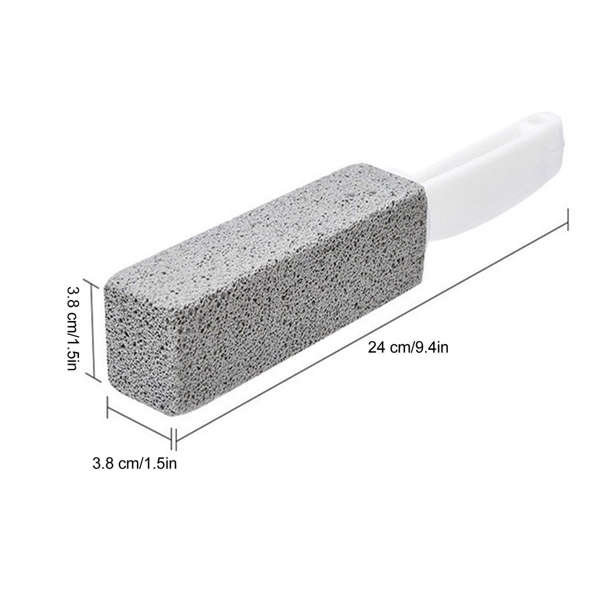 2pcs Pumice Stone Toilet Bowl Cleaner Efficient Toilet Bowl Cleaner Brush with Curved PP Handlee for Tiles BBQ Grills