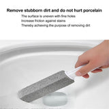 2pcs Pumice Stone Toilet Bowl Cleaner Efficient Toilet Bowl Cleaner Brush with Curved PP Handlee for Tiles BBQ Grills - Extra Image