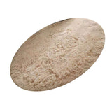 Floor Carpet Polyester Fiber Round Nordic Style Long Plush Soft Shaggy Rug for Home Bedroom Beige