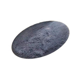 Floor Carpet Polyester Fiber Round Nordic Style Long Plush Soft Shaggy Rug for Home Bedroom Grey - Front View