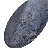 Floor Carpet Polyester Fiber Round Nordic Style Long Plush Soft Shaggy Rug for Home Bedroom Grey