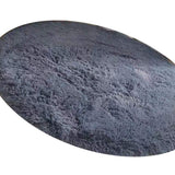 Floor Carpet Polyester Fiber Round Nordic Style Long Plush Soft Shaggy Rug for Home Bedroom Grey - Rear View