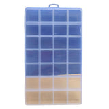 Clear Plastic Storage Box 28 Grids ABS Transparent Small Item Organizer Box for Jewelry Hair Ties