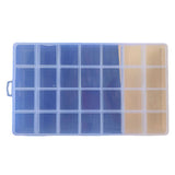Clear Plastic Storage Box 28 Grids ABS Transparent Small Item Organizer Box for Jewelry Hair Ties